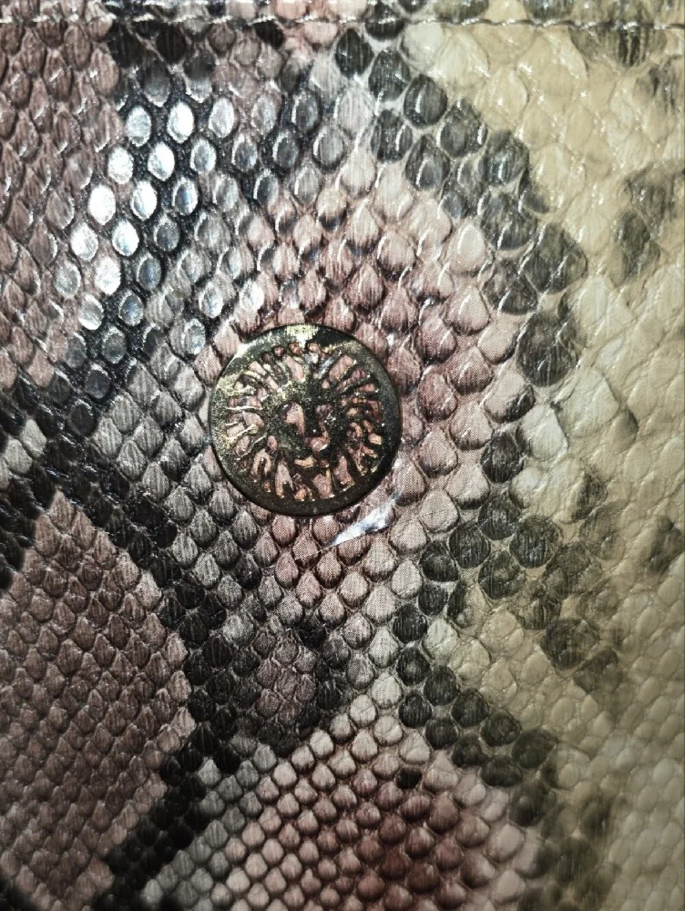 Anne Klein Python-Print Tote with White Straps